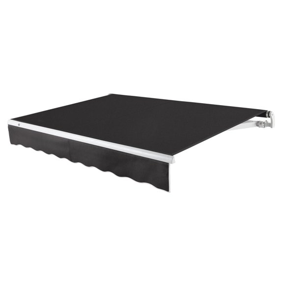 Awntech 14 Ft Maui Left Motorized Heavy Duty Patio Retractable Awning (168in x 9.25in x 120in), Black
