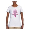 thumbnail image 2 of Keep Calm and Fight On Breast Cancer Awareness Womens Graphic T-Shirt, White, 3XL, 2 of 3