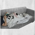 thumbnail image 6 of I am a Princess Soft Flannel Fleece Blanket, Funny Ballerina Panda Bear Dancing in Pink Skirt Baby Kids Girls, Cozy Plush for Indoor and Outdoor Use, 60" x 80", Black and White Rose, by Ambesonne, 6 of 6