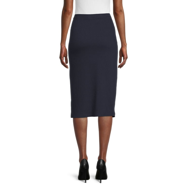 Time and Tru Women's Coordinating Knit Midi Skirt