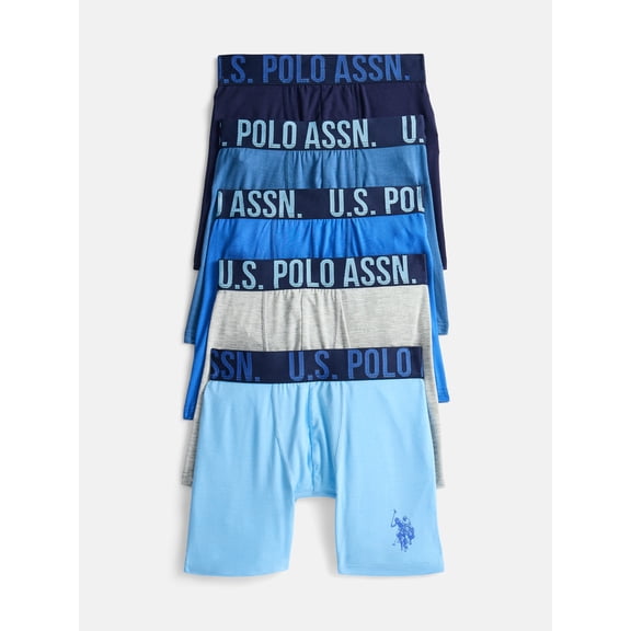 U.S. Polo Assn. Boys Boxer Briefs, 5 Pack, Sizes S-XXL