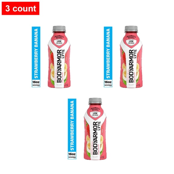 BODYARMOR Lyte Strawberry Banana Sports Drink Bottle 16 fl oz - 3 count