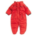 thumbnail image 1 of Ben Sherman Boy's Newborn Quilted Fleece Lined Zipper Puffer Hooded Snowsuit, 1 of 1