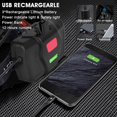 thumbnail image 4 of Linterna frontal LED recargable, 900000 lúmenes, superbrillante, con 5 modos y nivel IPX7, resistente al agua, recargable por USB, con zoom, ajustable a 90°, 4 of 4