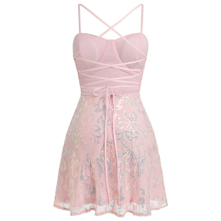 sachin and babi light blue dress Pink Homecoming Dresses main image 0
