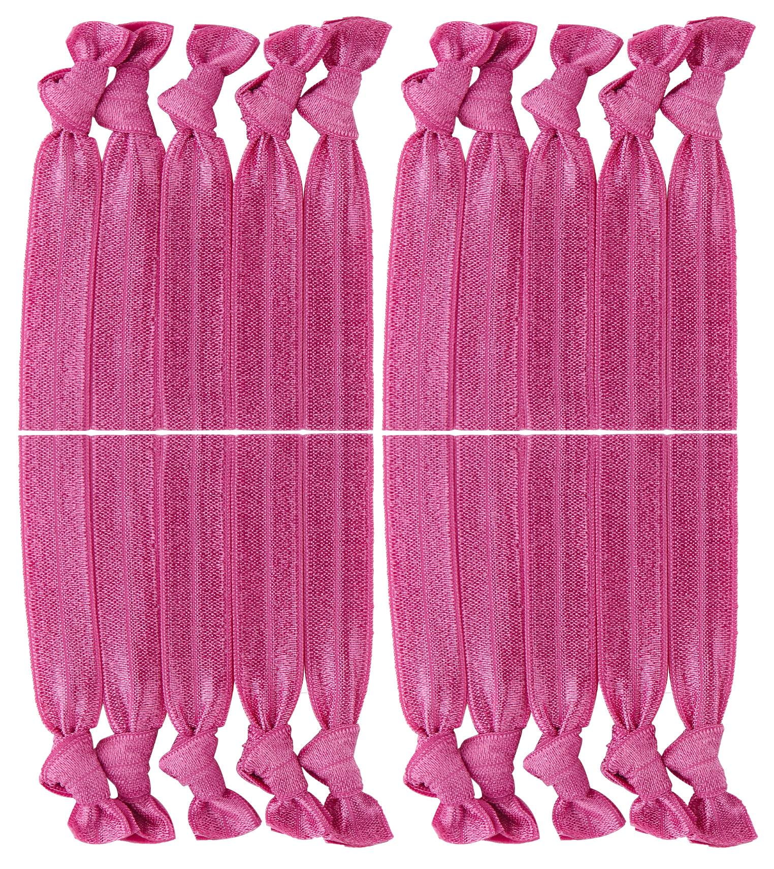 Hair Ties Rose Ponytail Holders - 20 Pack - No Crease Ouchless Elastic Styling Accessories Solid Pony Tail Holder Ribbon Bands