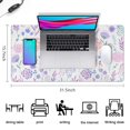 thumbnail image 5 of Long Mouse Pads for Desk,Pioneer Flower Floral Print Pattern Desk Mats on Top Of Desks, Desk Mouse Pad Extra Large with 3mm Non-Slip Base and Stitched Edge for Gaming,Office,Work,Home 31.5"x15.7", 5 of 6