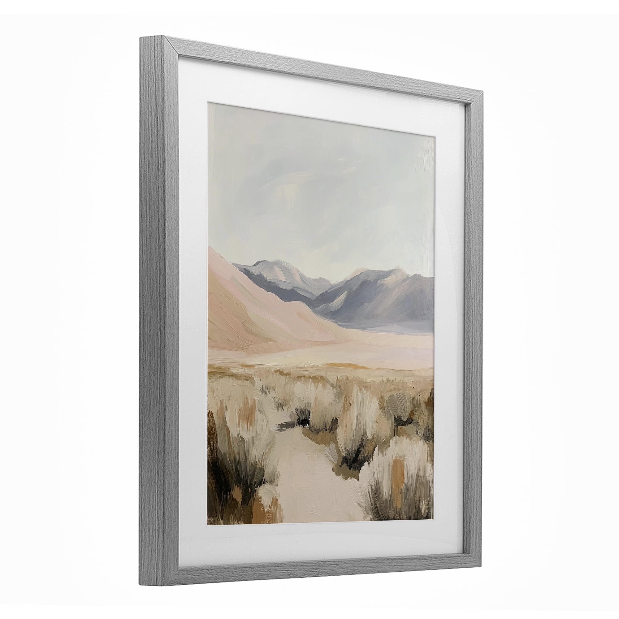 Stupell Industries Pastel Desert Solitude Gray Framed Print Under Glass, design by Heidi Kuntz
