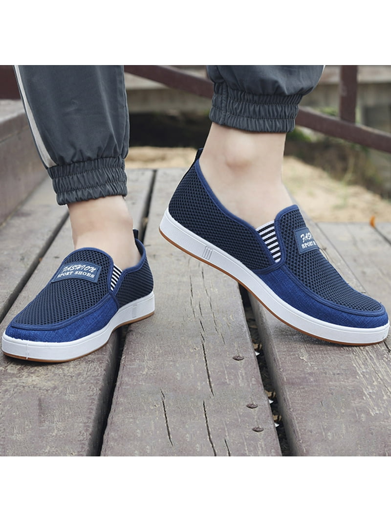 Pointed Toe Flats For Men Men's Delson-Antigo Waterproof Bungee Slip on Sneaker Blue 8.5 - Walmart.com