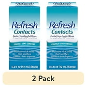 (2 pack) Refresh Contacts Contact Lens Comfort Drops, 0.4 fl oz (12mL) Sterile