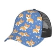 thumbnail image 6 of Lsque Corgi Printed Trucker Hat - Baseball Cap for Men Women - Breathable Mesh Side, Adjustable Fit - for Casual Wear, 6 of 7
