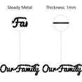 thumbnail image 3 of Our Family Metal Sign Black Iron Wall Art Decor Cursive Word Wall Sculpture Artwork Hanging Ornament Art Plaque for Balcony Garden Office Hotel Bedroom Housewarming Gifts 11.8 x 3.6 inch 1pc, 3 of 9