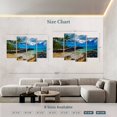 thumbnail image 3 of Elephant Stock Secret Cove Beach Wall Art - Horizontal Multi Panel Canvas - Dining Room Wall Decor - Beach Multi Panel - Blue And Teal Decor - 75" x 48", 3 of 4