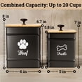 thumbnail image 6 of Dog Container Airtight Set Of 2 - 8x6 & 7x5 Inch Iron Jars For Kitchen Counter With Lids 20 Cup Capacity Pet Doggie Cookie Jar Canister, 6 of 6
