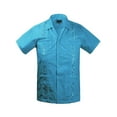thumbnail image 6 of Guayabera Boys & Kids Cuban Beach Wedding Casual Short Sleeve Button Up Shirt, Black, 2, 6 of 12