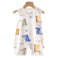 thumbnail image 4 of Xyant Boy Baby Clothes 0 3 6 9 12 18 24 Months Baby Girl Summer Romper Dinosaur Sleeveless Onesie Jumpsuit Outfit (Blue,6-12 Months), 4 of 4
