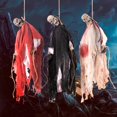 thumbnail image 1 of Halloween Voice-activated Luminous Hanging Ghost For Home Garden Bar Haunted House Decor Scary Props Halloween Party DecorationBlackChina He Qiyong unisex, 1 of 1