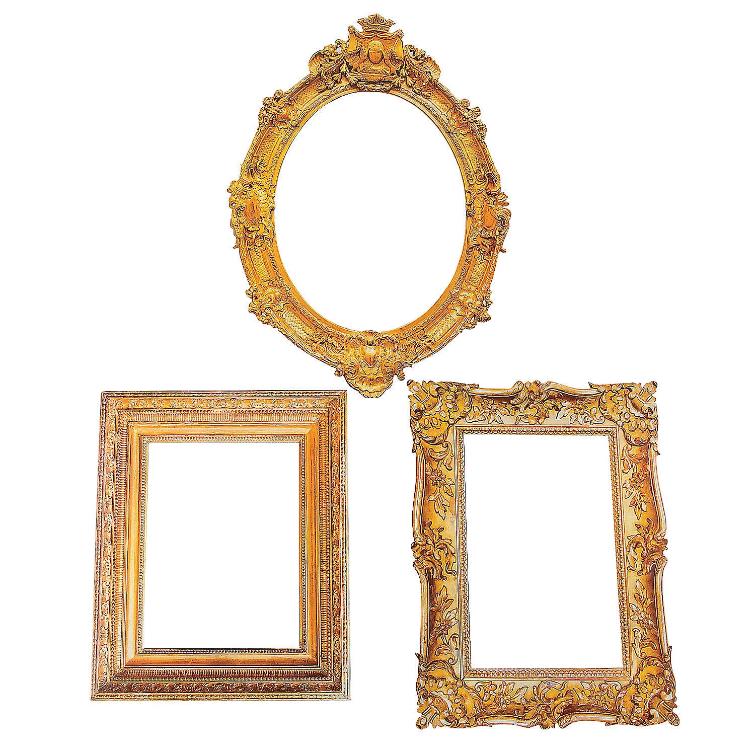 Antique Picture Frame Cutouts - Party Decor - 3 Pieces
