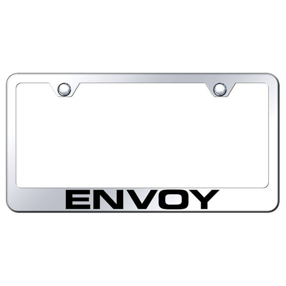 GMC Envoy Laser Etched Logo Stainless Steel License Plate Frame (Chrome)