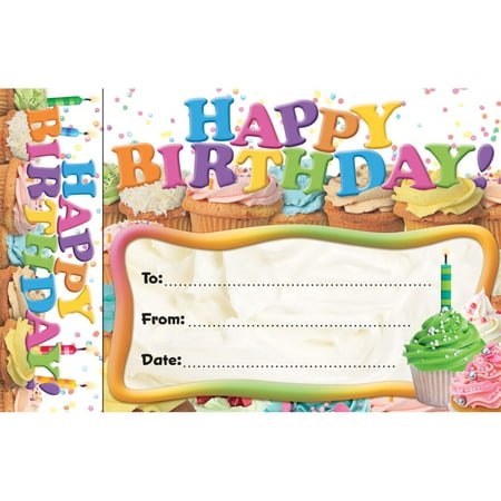 Birthday Bookmarks - Edupress EP-3024 Happy Birthday Cupcakes Bookmark Award