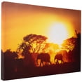 thumbnail image 5 of Northlight LED Back Lit Sunset Safari Elephants Canvas Wall Art - 11.75" x 15.75", 5 of 9