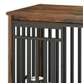 thumbnail image 3 of ModFusion 55" Sliding Door Dog Crate Furniture – Heavy-Duty Metal Frame & Vintage Wood Top, Fits Large Dogs up to 110 lbs, 3 of 9