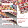thumbnail image 4 of FairOnly Multicolor 9'x12'Contemporary Non Slip Area Rug for Bedroom Stain Resistant Low Pile Herringbone Pattern Soft Floor Rug for Living Room Kitchen, 4 of 7