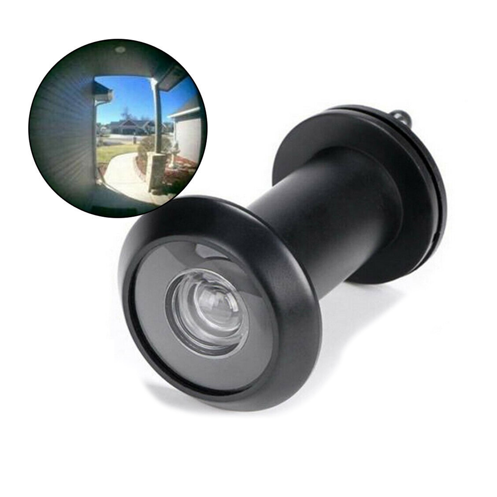 Silver 14 mm Spy Hole for Installation in 35-55mm Doors Stoppwerk Door Viewer Chrome Style 200° Wide Angle Front Door Peephole incl Cover