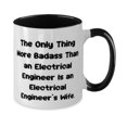 thumbnail image 2 of Special Wife Gifts, The Only Thing More Badass Than an Electrical Engineer Is an, Useful Valentine's Day Two Tone 11oz Mug Gifts For Wife, 2 of 2