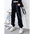 thumbnail image 1 of Pantalones de pierna negra con herramientas para mujer, estilo hip hop, modernos, rectos, holgados, estilo harén, para otoño e invierno, 1 of 6