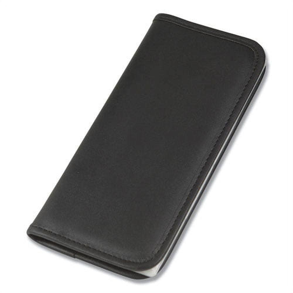 Professional Vinyl Business Card File, Holds 160 2 X 3.5 Cards, 4.75 X 10.13, Black | Bundle of 2 Each