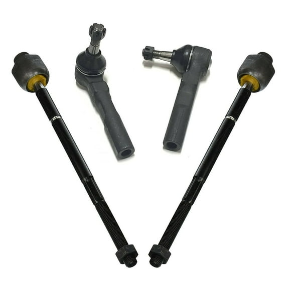 4 Pc Front Inner & Outer Tie Rod Ends STEERING Kit Compatible with RWD Models Fits select: 1999-2007 CHEVROLET SILVERADO, 1999-2007 GMC NEW SIERRA