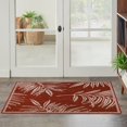 thumbnail image 4 of Indoor/Outdoor Area Rug/ Runner/ Doormat- Black&Gray & Ivory&Blue&Natural&Black & Red & Taupe Ivory&Green Color -Machine Washable, Weather and UV Resistant-Liana Ivory & Red 2'6"x3'5", 4 of 5