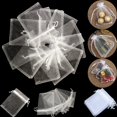 thumbnail image 5 of 25 piezas de bolsas de organza con cordón para regalo, para fiestas, regalos de Navidad, joyas, embalaje, color blanco, 5 of 5