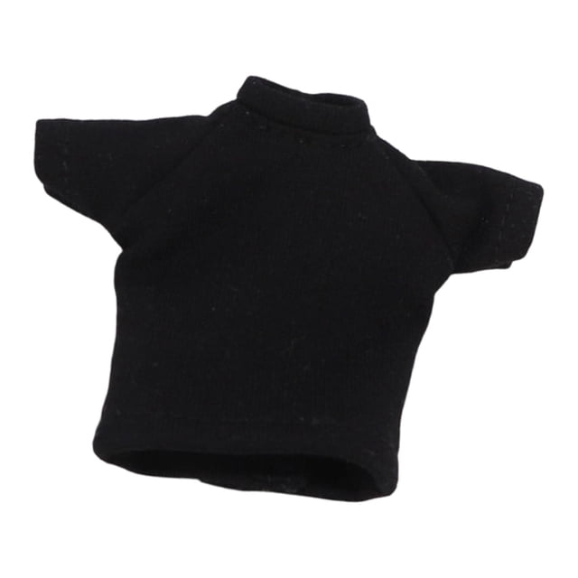 Figura de acción de hombre a escala 1:12, ropa de tela, moda, coleccionable, uso diario, informal, miniatura Negro