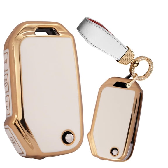 Flip Key Case Cover Keyring Fit for Kia Forte Sportage Seltos Soul 2021 Soft TPU Car Key Accessories 4 Button