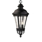 Feiss Lighting - Castle - Hanging Lantern Black Finish with Clear Beveled Glass