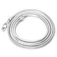 thumbnail image 2 of K-KED Real S925 Sterling Silver Chain For Men Women Thin Snake Link Necklace Chain-16in-1.8mm, 2 of 9