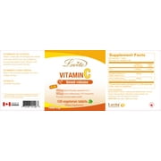 Lovita Vitamin C 1000mg with Bioflavonoids & Rose Hips, Timed Release Vitamin C, High Potency Vitamin C to Boost Healthy Immune Function, 120 Vegetarian Tablets for 4 Month Supply