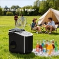 thumbnail image 4 of EDX Countertop Ice Maker, 26 lbs in 24 Hrs, 9 Ice Cubes Ready in 6 Mins, Self-Cleaning, with Basket & Scoop, For Home, Camping, Black, 4 of 8