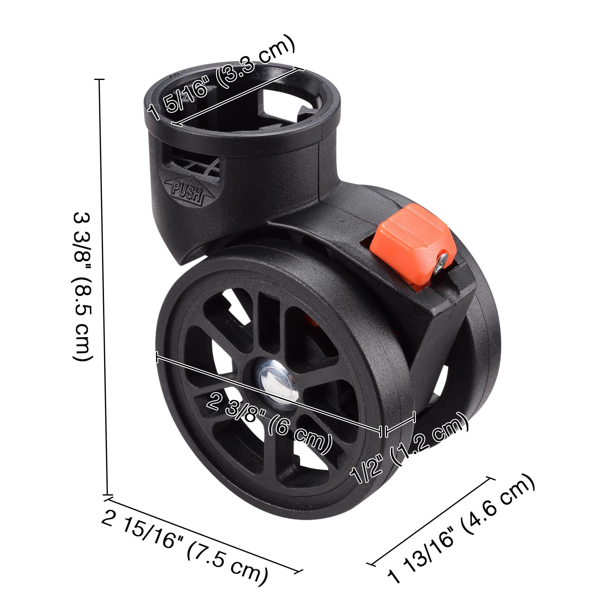 Byootique 4Pcs 2" Swivel Replacement Wheel Caster with Locking Brake for BYOOTIQUE Makeup Case