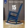 thumbnail image 3 of WINSOON Outdoor Rocking Chair, Poly Lumber Patio Rocker Chair with High Back, Poly Rocking Chair Look Like Real Wood, Widely Used for Lawn, Porch, Backyard, Indoor and Garden,380lb Heavy Duty (Navy), 3 of 7