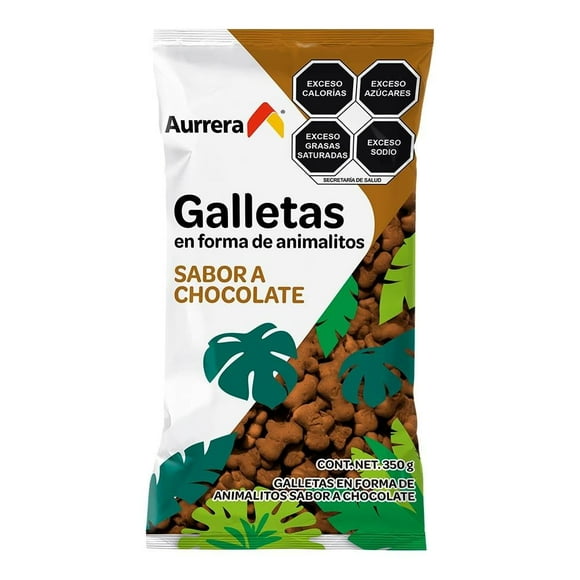 Galletas Aurrera Animalitos sabor chocolate 350 g