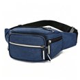 thumbnail image 2 of Men Multifunctional Waist Pack, Crossbody Belt Bag With Multiple Zipper Pockets For Travel Running Hiking Outdoor Sports, Lightweight Chest Sling Storage Bag For Daily Carry Essentials(Dark Blue), 2 of 6
