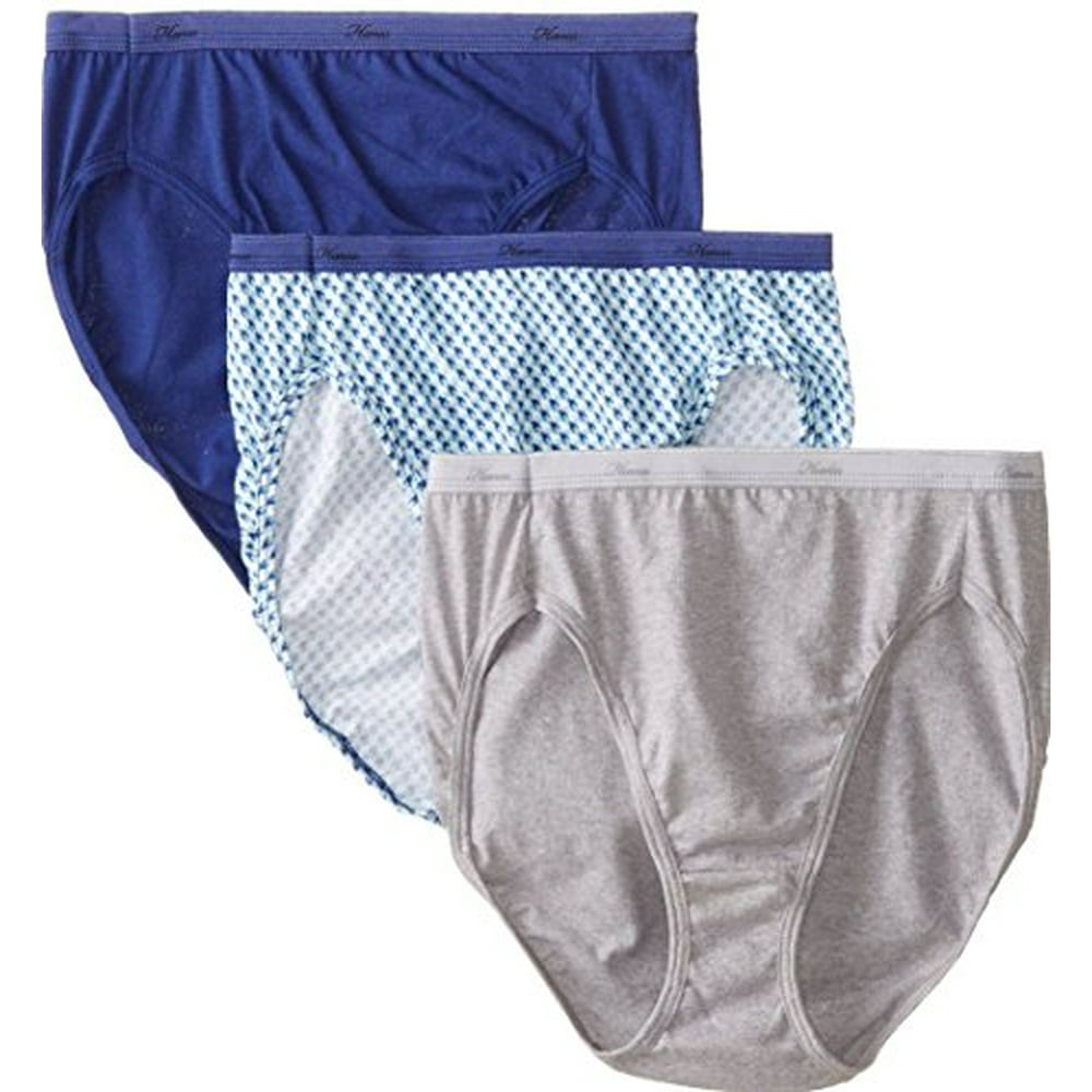 Hanes - Hanes Women's Cotton Hi-cut Panties, 3-pack - Walmart.com ...