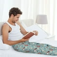thumbnail image 4 of Uemuo Animal Dog Pattern Men's Wide Leg Palazzo Lounge Pants with Pockets Light Weight Loose Comfy Casual Pajama Pants-Medium, 4 of 9