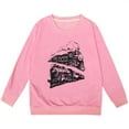thumbnail image 1 of PMVFHDE Chandail en Molleton en Solde pour Enfants Mode Personnalité Mignon Imprimé Col Rond Sans Capuche Manches Longues Rose,150, 1 of 1