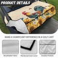 thumbnail image 6 of Whosucclay Rooster and Sunflower Pattern Cover, Anti-Wear Protector Convenient Fold-Away Design Elastic Golf Cart Seat Blanket for Most 2-Seat Golf Carts, 6 of 7