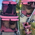 thumbnail image 2 of YRLLENSDAN Double Dog Stroller for Small Medium Dogs 10 lbs 30 lbs Double Cat Stroller for 2 Cats Portable Foldable Pet Stroller for 2 Dogs with Bottle Holder and Storage bag,Pink, 2 of 7