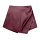 thumbnail image 3 of Faldas pantalón de imitación de cuero de cintura alta para mujer - Cintura elástica, cruzadas con fruncido, dobladillo asimétrico - S-XXL, 3 of 4